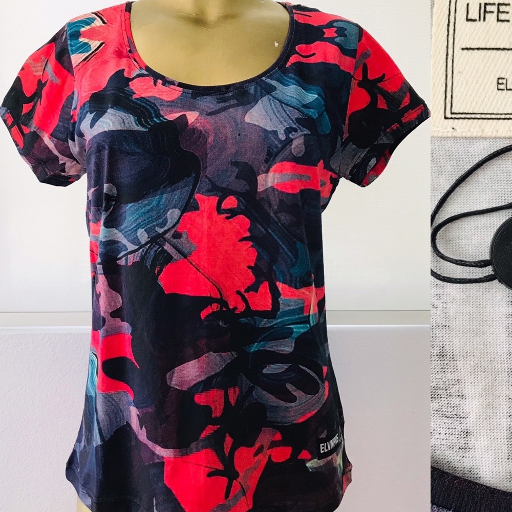 NWT ELEVEN PARIS x Les Artistes PHARELL WILLIAMS Art Print Short Sleeve TOP L